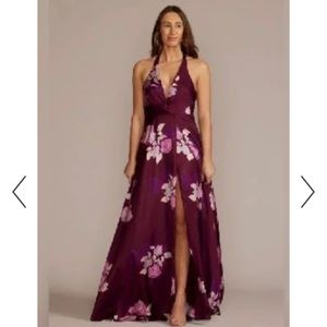 DAVIDS BRIADAL HALTER DRESS size 16 NWT